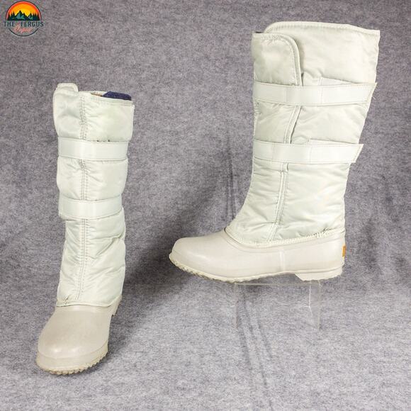 Sorel Denver Sub Zero Snow Boots Mint Green Waterproof Wool Puffer Women Size 6 - Picture 1 of 10